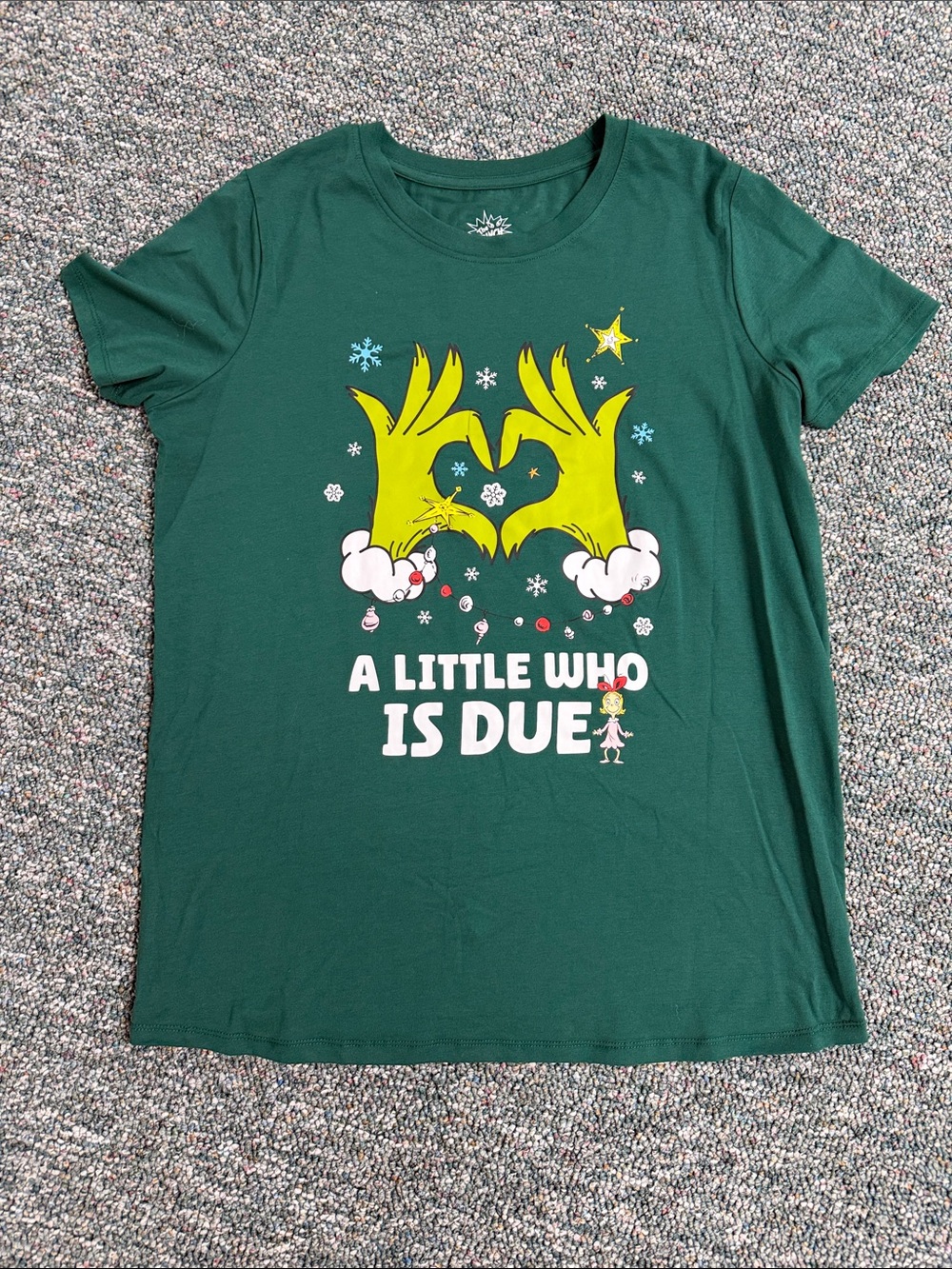 Green 'A Little Who Is Due' Maternity Tee - Dr. Seuss Inspired